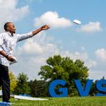 Brooks Helps Host GVSU Cornhole Tournament